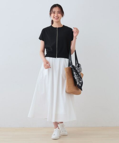 INDIVI / インディヴィ ニット・セーター | 【洗える】ブルゾン風ジップニットベスト | 詳細7