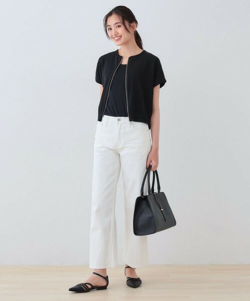 INDIVI / インディヴィ ニット・セーター | 【洗える】ブルゾン風ジップニットベスト | 詳細8