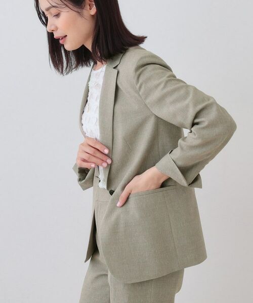 INDIVI / インディヴィ テーラードジャケット | 【日本製】リネンライクテーラードジャケット | 詳細6