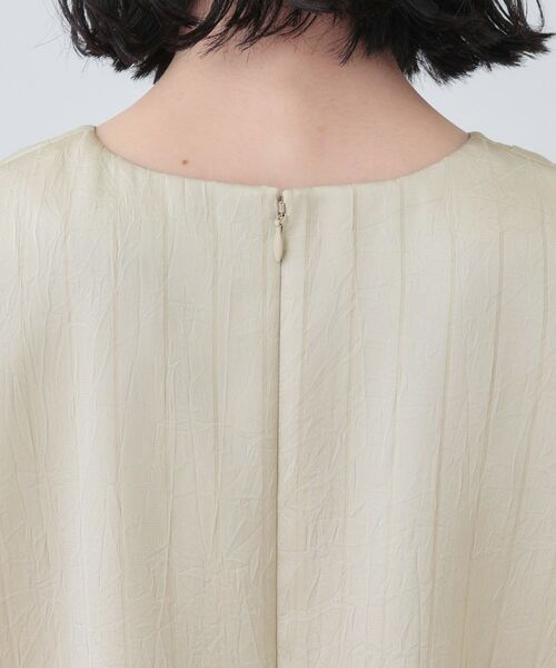 INDIVI / インディヴィ ミニ丈・ひざ丈ワンピース | 【洗える/UVケア/セット見え】ストライプ柄サテンワンピース | 詳細14