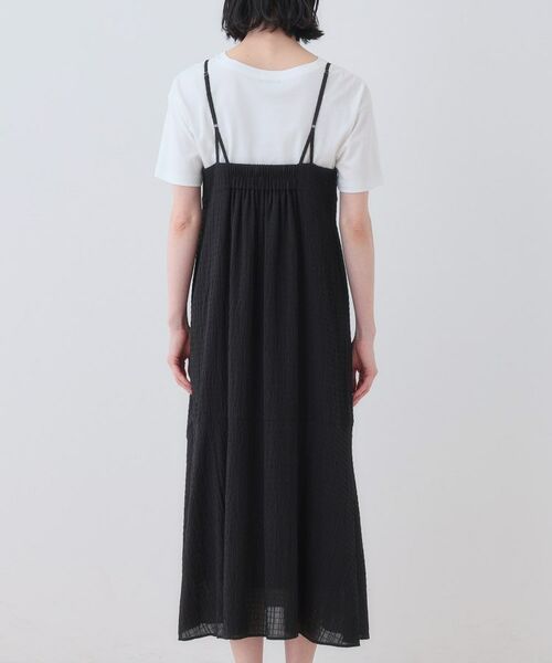 INDIVI / インディヴィ ワンピース | 【洗える/凹凸素材】シャーリング調素材キャミワンピース | 詳細16