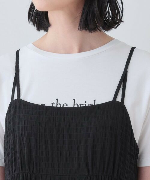 INDIVI / インディヴィ ワンピース | 【洗える/凹凸素材】シャーリング調素材キャミワンピース | 詳細17