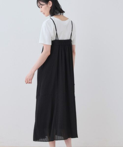 INDIVI / インディヴィ ワンピース | 【洗える/凹凸素材】シャーリング調素材キャミワンピース | 詳細7