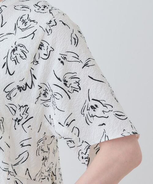 INDIVI / インディヴィ ミニ丈・ひざ丈ワンピース | 【洗える／UVケア／羽織り可能】フラワー柄前あきワンピース | 詳細19