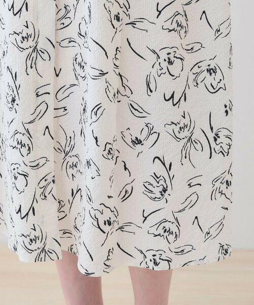 INDIVI / インディヴィ ミニ丈・ひざ丈ワンピース | 【洗える／UVケア／羽織り可能】フラワー柄前あきワンピース | 詳細20