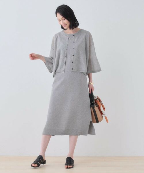 INDIVI / インディヴィ ロング・マキシ丈ワンピース | 【2点セット】前後2WAYニットワンピース | 詳細12