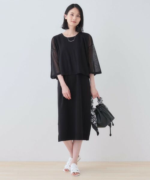 INDIVI / インディヴィ ロング・マキシ丈ワンピース | 【2点セット】前後2WAYニットワンピース | 詳細6