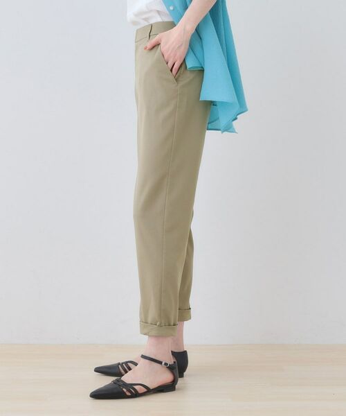 INDIVI / インディヴィ ショート・ハーフ・半端丈パンツ | 【洗える／高ストレッチ】クロップド丈サテンテーパードパンツ | 詳細10