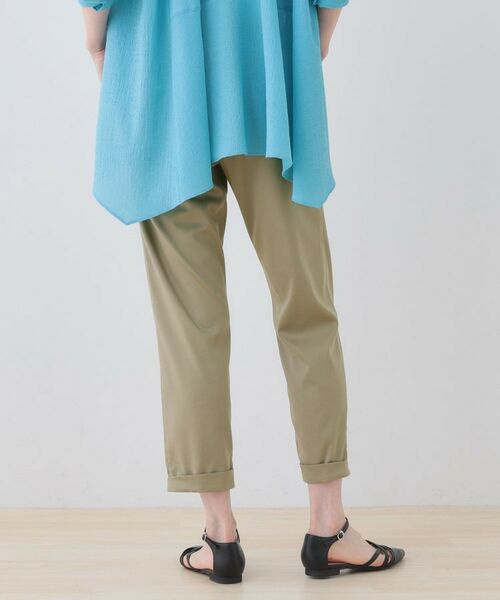 INDIVI / インディヴィ ショート・ハーフ・半端丈パンツ | 【洗える／高ストレッチ】クロップド丈サテンテーパードパンツ | 詳細11