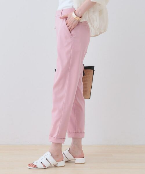 INDIVI / インディヴィ ショート・ハーフ・半端丈パンツ | 【洗える／高ストレッチ】クロップド丈サテンテーパードパンツ | 詳細14