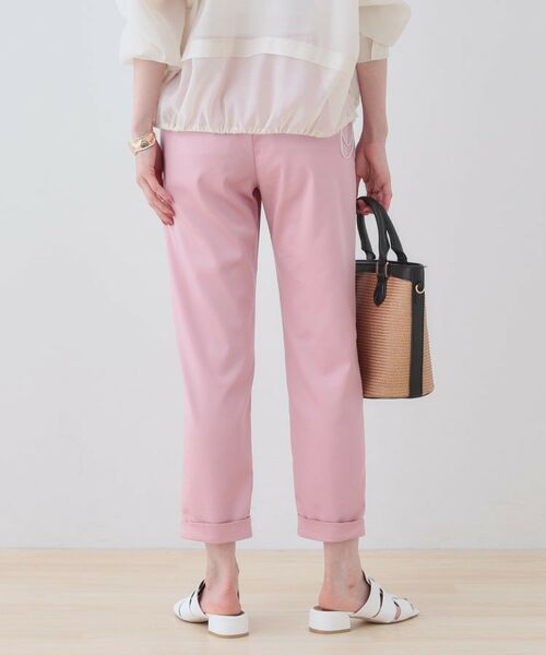 INDIVI / インディヴィ ショート・ハーフ・半端丈パンツ | 【洗える／高ストレッチ】クロップド丈サテンテーパードパンツ | 詳細15