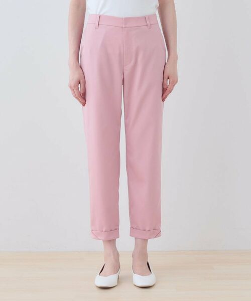 INDIVI / インディヴィ ショート・ハーフ・半端丈パンツ | 【洗える／高ストレッチ】クロップド丈サテンテーパードパンツ | 詳細18