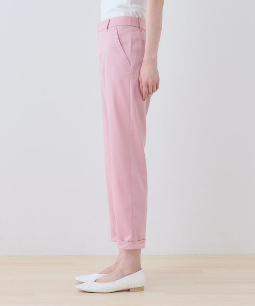 INDIVI / インディヴィ ショート・ハーフ・半端丈パンツ | 【洗える／高ストレッチ】クロップド丈サテンテーパードパンツ | 詳細19