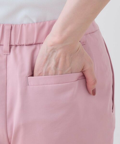 INDIVI / インディヴィ ショート・ハーフ・半端丈パンツ | 【洗える／高ストレッチ】クロップド丈サテンテーパードパンツ | 詳細24
