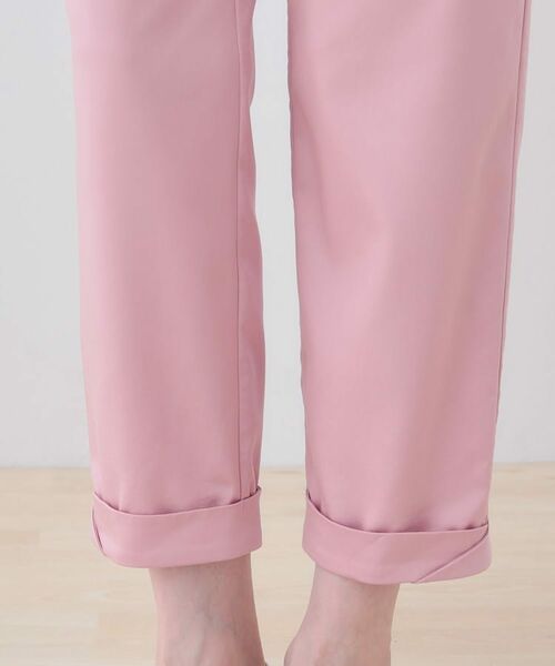 INDIVI / インディヴィ ショート・ハーフ・半端丈パンツ | 【洗える／高ストレッチ】クロップド丈サテンテーパードパンツ | 詳細25