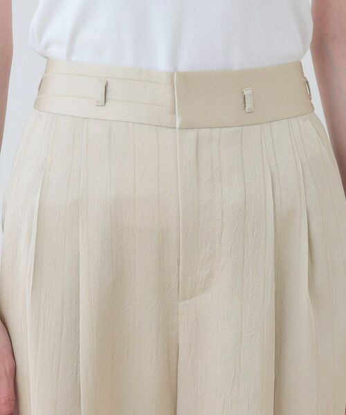 INDIVI / インディヴィ パンツ | 【洗える／UVケア／サッシュベルト付】ストライプ柄サテンテーパードパンツ | 詳細14