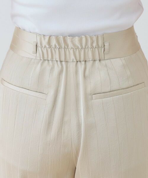 INDIVI / インディヴィ パンツ | 【洗える／UVケア／サッシュベルト付】ストライプ柄サテンテーパードパンツ | 詳細16