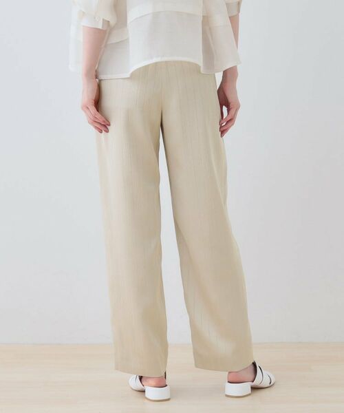 INDIVI / インディヴィ パンツ | 【洗える／UVケア／サッシュベルト付】ストライプ柄サテンテーパードパンツ | 詳細2