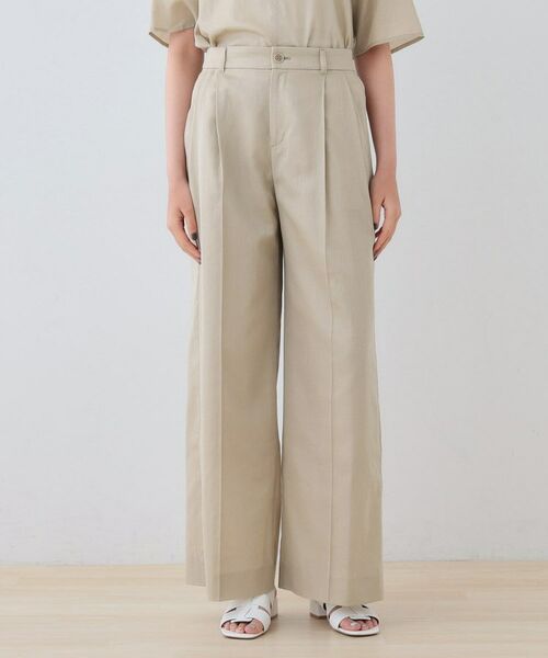 INDIVI / インディヴィ パンツ | 【日本製／SETUP可能】ガーゼ素材ワイドパンツ | 詳細10