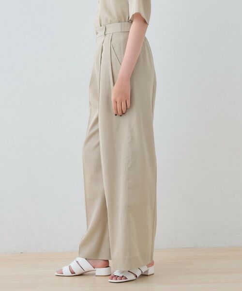 INDIVI / インディヴィ パンツ | 【日本製／SETUP可能】ガーゼ素材ワイドパンツ | 詳細11