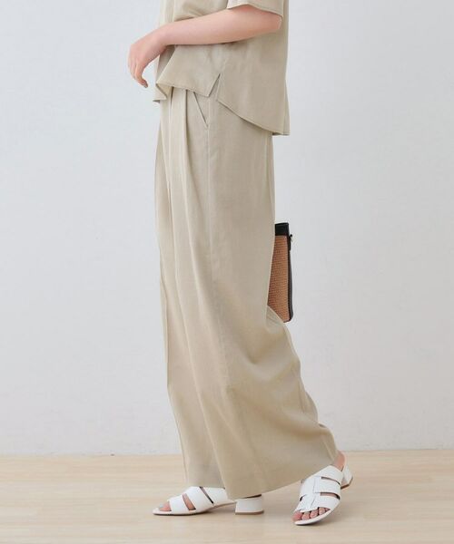 INDIVI / インディヴィ パンツ | 【日本製／SETUP可能】ガーゼ素材ワイドパンツ | 詳細6