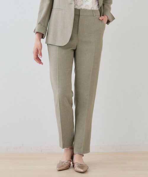 INDIVI / インディヴィ パンツ | 【日本製】リネンライクテーパードパンツ(キャメルブラウン(441))