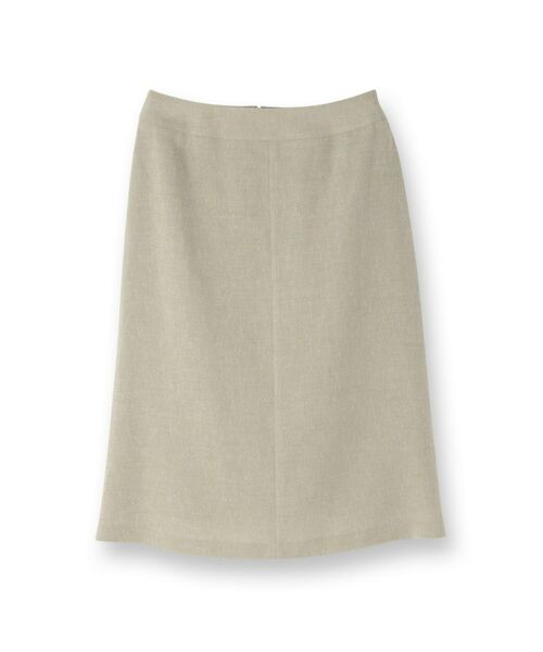 INDIVI / インディヴィ ミニ・ひざ丈スカート | 【日本製】リネンライクセミフレアースカート | 詳細1