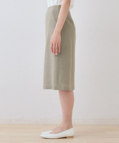 INDIVI / インディヴィ ミニ・ひざ丈スカート | 【日本製】リネンライクセミフレアースカート | 詳細11