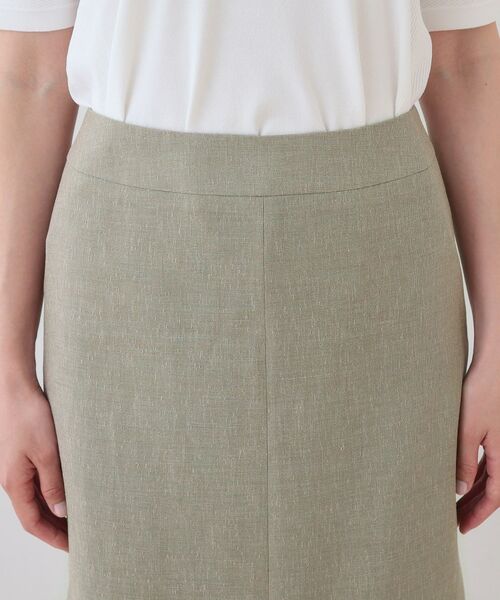 INDIVI / インディヴィ ミニ・ひざ丈スカート | 【日本製】リネンライクセミフレアースカート | 詳細13