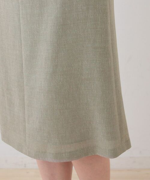INDIVI / インディヴィ ミニ・ひざ丈スカート | 【日本製】リネンライクセミフレアースカート | 詳細15