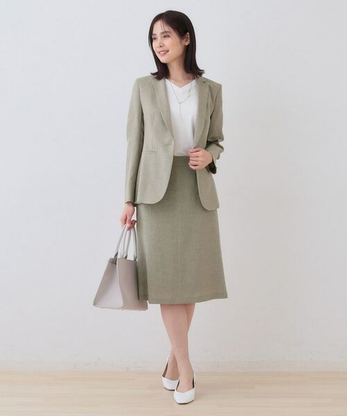 INDIVI / インディヴィ ミニ・ひざ丈スカート | 【日本製】リネンライクセミフレアースカート | 詳細8