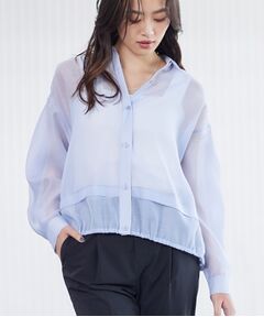 INDIVI / インディヴィ シャツ・ブラウス | 【洗える／ドロスト付】トレンドシアーシャツ