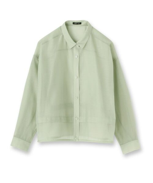 INDIVI / インディヴィ シャツ・ブラウス | 【洗える／ドロスト付】トレンドシアーシャツ | 詳細1
