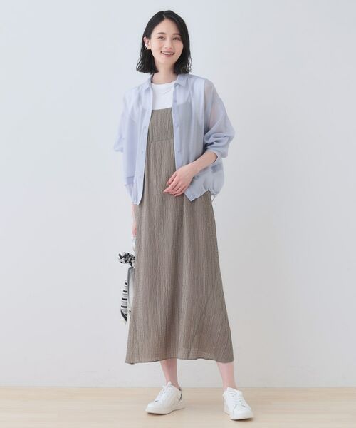 INDIVI / インディヴィ シャツ・ブラウス | 【洗える／ドロスト付】トレンドシアーシャツ | 詳細11