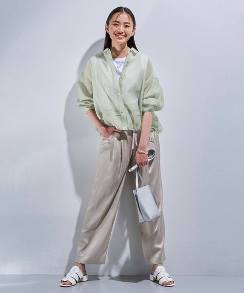 INDIVI / インディヴィ シャツ・ブラウス | 【洗える／ドロスト付】トレンドシアーシャツ | 詳細15