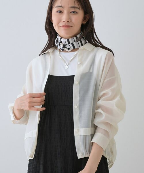 INDIVI / インディヴィ シャツ・ブラウス | 【洗える／ドロスト付】トレンドシアーシャツ | 詳細2