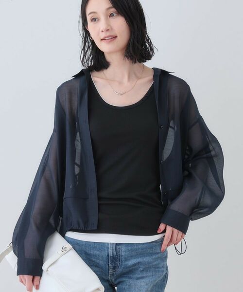 INDIVI / インディヴィ シャツ・ブラウス | 【洗える／ドロスト付】トレンドシアーシャツ | 詳細21