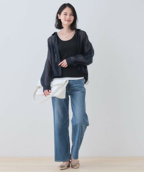 INDIVI / インディヴィ シャツ・ブラウス | 【洗える／ドロスト付】トレンドシアーシャツ | 詳細23