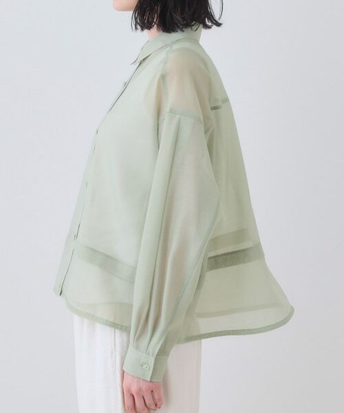 INDIVI / インディヴィ シャツ・ブラウス | 【洗える／ドロスト付】トレンドシアーシャツ | 詳細26