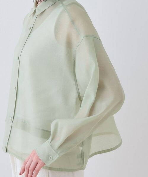 INDIVI / インディヴィ シャツ・ブラウス | 【洗える／ドロスト付】トレンドシアーシャツ | 詳細29