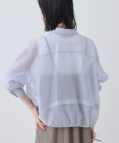 INDIVI / インディヴィ シャツ・ブラウス | 【洗える／ドロスト付】トレンドシアーシャツ | 詳細9