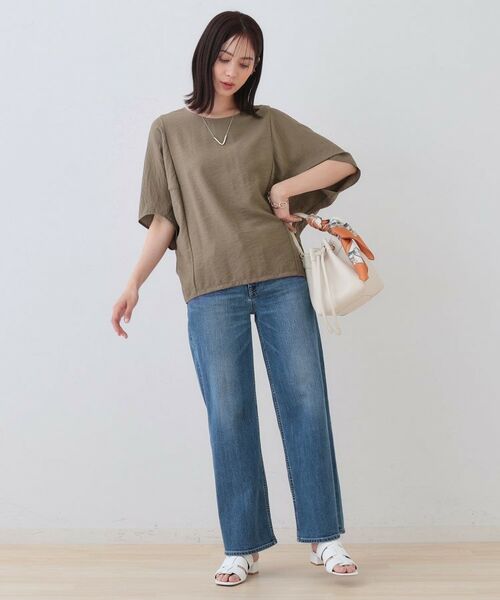 INDIVI / インディヴィ シャツ・ブラウス | 【洗える／5分袖／UVケア／SETUP可能】モモンガスリーブブラウス | 詳細16