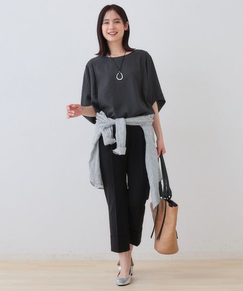 INDIVI / インディヴィ シャツ・ブラウス | 【洗える／5分袖／UVケア／SETUP可能】モモンガスリーブブラウス | 詳細4