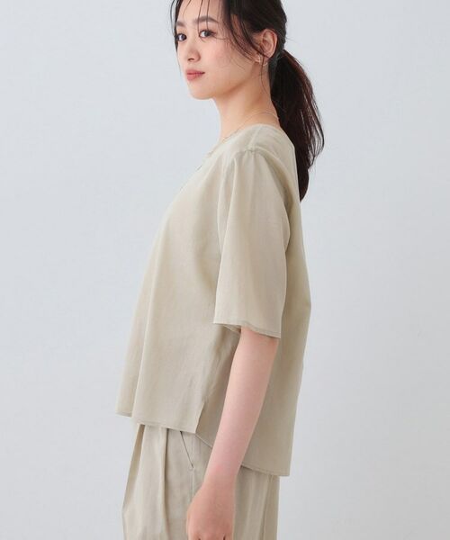 INDIVI / インディヴィ シャツ・ブラウス | 【日本製/SETUP可能】ガーゼ素材Tブラウス | 詳細6