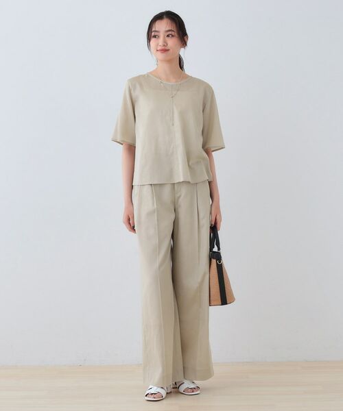 INDIVI / インディヴィ シャツ・ブラウス | 【日本製/SETUP可能】ガーゼ素材Tブラウス | 詳細8