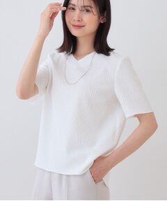 INDIVI / インディヴィ シャツ・ブラウス | 【日本製／インポート素材】フクレジャカードブラウス