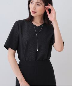 INDIVI / インディヴィ シャツ・ブラウス | 【日本製／インポート素材】フクレジャカードブラウス