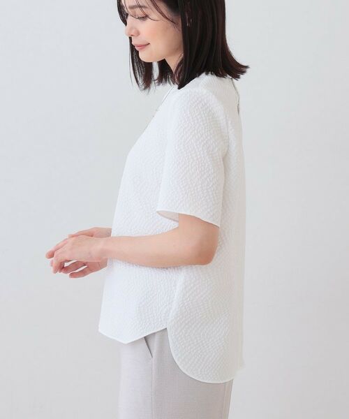 INDIVI / インディヴィ シャツ・ブラウス | 【日本製／インポート素材】フクレジャカードブラウス | 詳細2