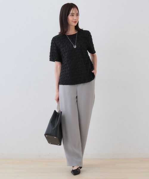 INDIVI / インディヴィ シャツ・ブラウス | 【日本製/コットン混】ジャカードブラウス | 詳細8