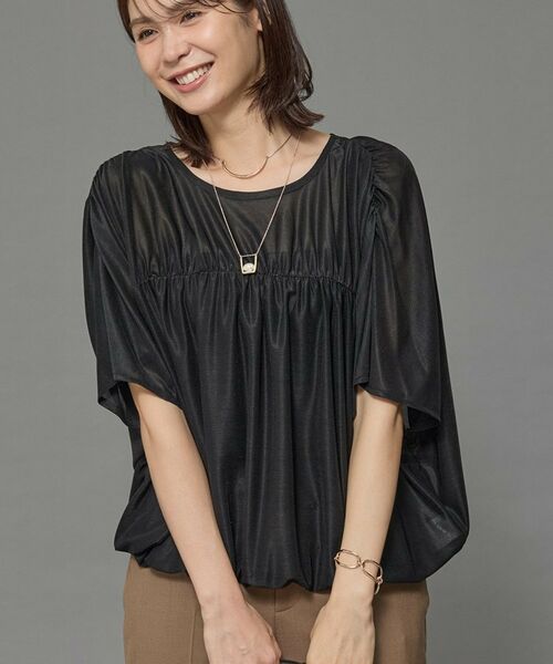 INDIVI / インディヴィ カットソー | 【洗える／体型カバー】シャーリングシアートップス | 詳細11